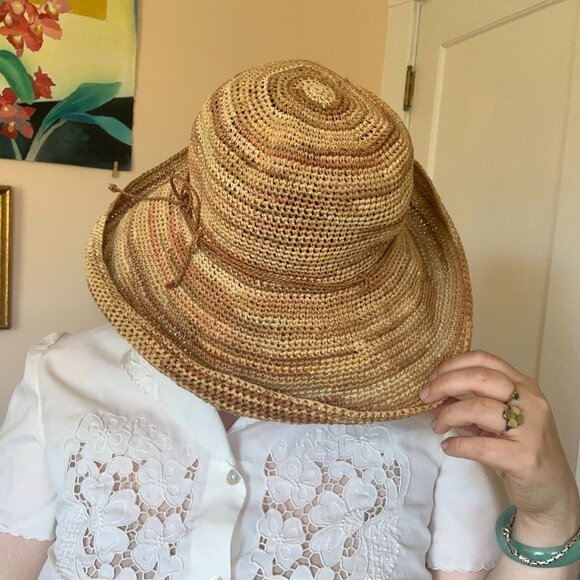 Helen Kaminski Raffia Straw Hat Austrailian Handmade in Madigascar Beach Travel main image 3